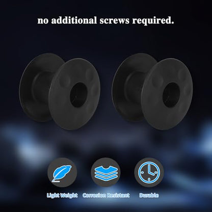 10PCS Tabletop Foosball Bushings Bearing Rods for Fun Games Accessories Black Foosball Machine Bearings Replacement Diameter Threaded Plastic Portable Size Foosball Replacement Parts