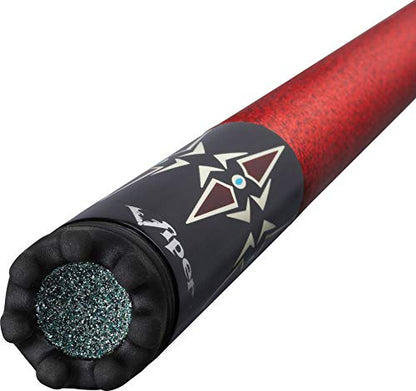 Viper by GLD Products Sinister 58" Pool Cue - color: Black with Maroon/Cream, size: 18 Ounce
