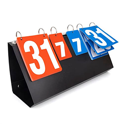 GOGO Flip Scoreboard Foldable, Portable Table Top Socre Keeper for Sports Tennis, Volleyball, Basketball