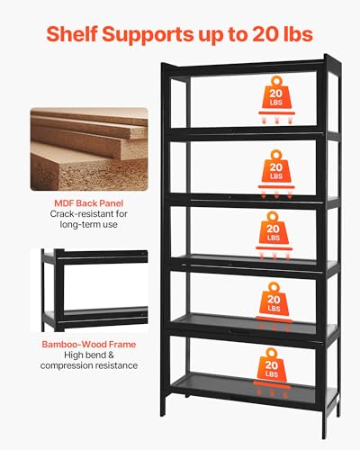 VEVOR Display Cabinet with Acrylic Doors, 68 in Tall 5-Tier Curio Cabinet, Natural Wooden Fame, Collectibles Toy Organizers Rack & Display Case, Bookshelf for Home, Office, Playroom, Living Room - size: 68in