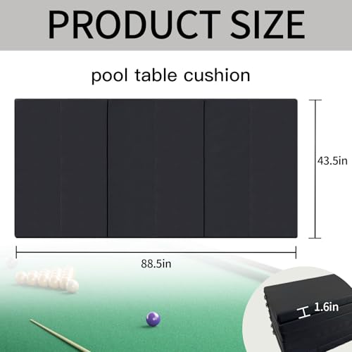 8ft Pool Table Insert - Convertible Foldable Top Transforms to Dining & Game Table, Billiard Table Cover with Waterproof Leather(Black)
