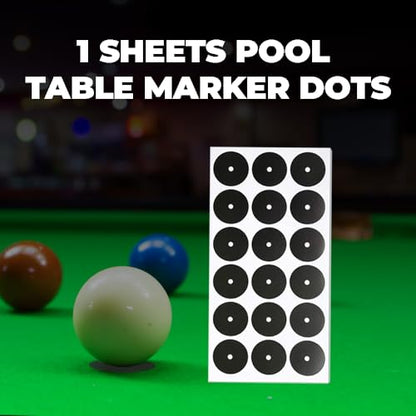 Scott Edward Pool Table Marker Dots, Billiard Point Sticker, Snooker Spot, Billiard Accessories 1/2/3 Sheets - color: 1 Sheet Large
