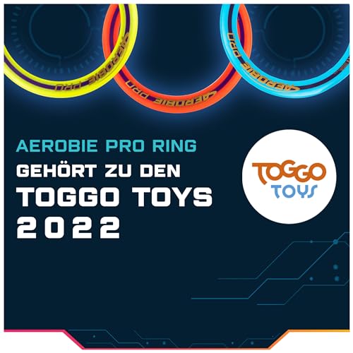 SPINMASTER 6046389 Boomerangs Aerobie Throw Diameter 33 cm, Adults and Children from 5 Years (TOGGO Toys 2022), Single, Pro Flying Ring Yellow, 33cm - color: Pro Flying Ring Yellow