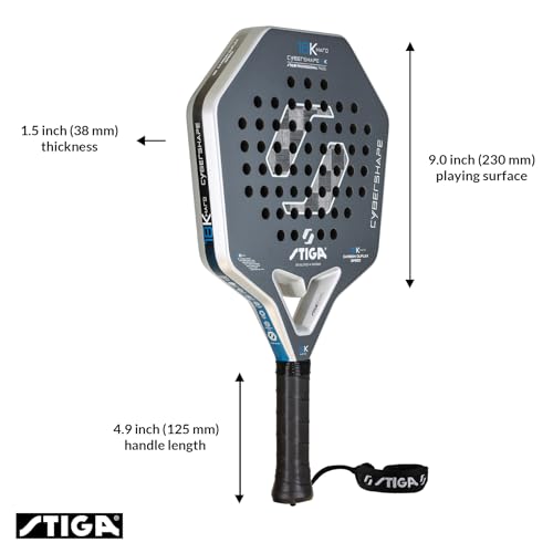STIGA Cybershape Padel Racket - size: 18K Hard