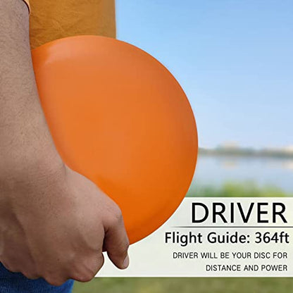 GOOSO Disc Golf Set 6 Discs Only for Outdoor and Backyard | Driver, Mid-Range and Putter Discs for Comfortable Plastic - style: 6 pc