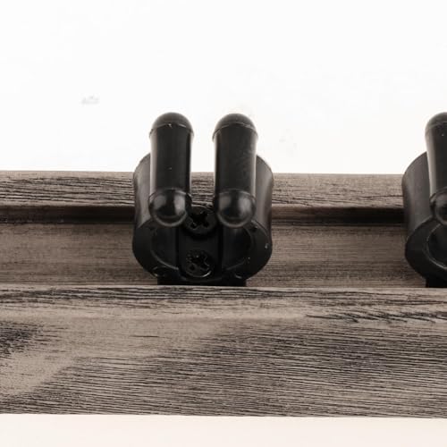 predolo 6 Hole Pool Cue Rack for Billiard Sticks Wall Mounted Holder, Gray