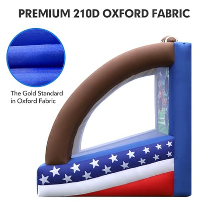 10Ft Inflatable Football Target Toss with Balls, Portable Football Throwing Target for Indoor & Outdoor Sports, Carnivals, Camping, and Family Activities