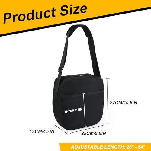 Cosmos Discus Carrier Bag Discus Shoulder Bag with Adjustable Strap, Track and Field Discus Throw Carry Case Portable Discus Storage Bag with Zipper Pocket for Storing 2 Discuses, Discus Not Included