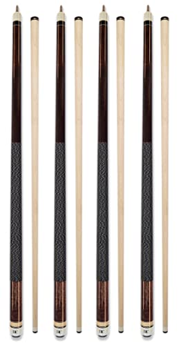 Set of 4 Pool Cues New 58" Billiard House Bar Pool Cue Sticks - color: ZJ-001-C(4pcs)