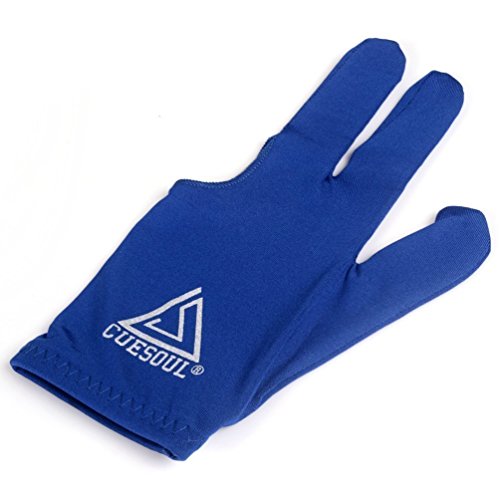 CUESOUL 10pcs/Set 3 Finger Billiards Gloves Pool Cue Gloves - color: Blue