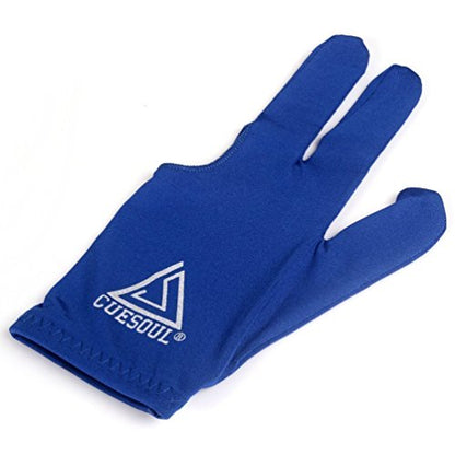 CUESOUL 10pcs/Set 3 Finger Billiards Gloves Pool Cue Gloves - color: Blue