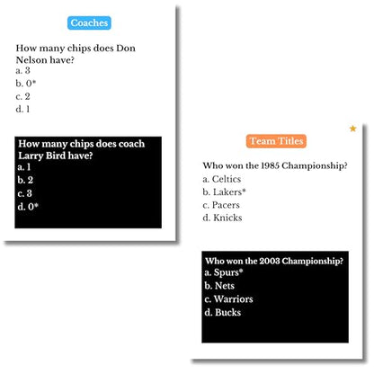 The Goatest of All Time – Basketball Trivia Game! 300 Trivia Questions on the Greatest pro Basketball Players, Teams and Coaches of All time. Perfect for Hoops Lovers and Game Nights.