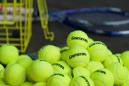 Gamma Sports Pressureless Tennis Balls Box - Ideal for Practice, Teaching, and Training with High-Visbility Felt - Indoor and Outdoor Court Play - 48 and 75 Pack Sizes - size: New Bag of 10