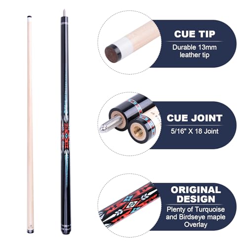 36”/42”/48” Canadian Maple Billiard Short Pool Cues for Tight Places - size: 48"