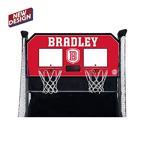 Pop-A-Shot - Home Dual Shot with NCAA Graphics l Sensor Scoring l 16 Game Modes l 7 Balls l Foldable Storage l for All NCAA Fans - style: Bradley Braves