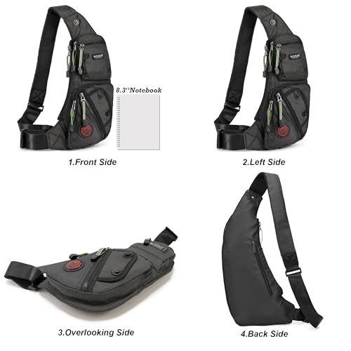 NICGID Sling Bag Chest Shoulder Backpack Crossbody Bags Casual Daypack for Men Women - color: Army Green