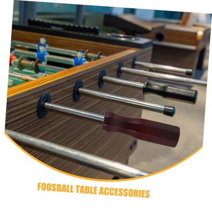 2pcs Solid Wood Foosball Table Handles Ergonomic Replacement Grips for Tabletop Soccer Game Rods Comfortable Non-Slip Football Table Bar Parts in Wine Red for Repair and Upgrade