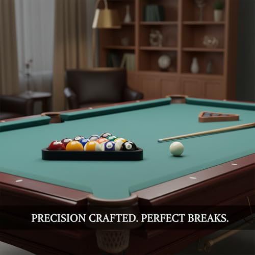 Solid Wood Billiard Triangle Rack for Standard Pool Balls - Durable Wooden Frame for 8-Ball & 9-Ball Games - color: Black