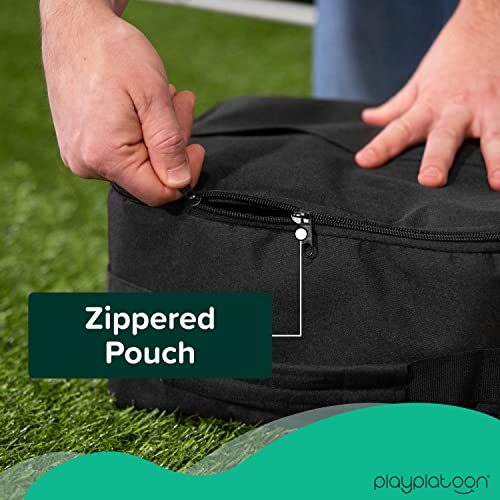 Play Platoon Cornhole Bag Carrying Bag, with 4 Separation Pouches, Black - style: Tote