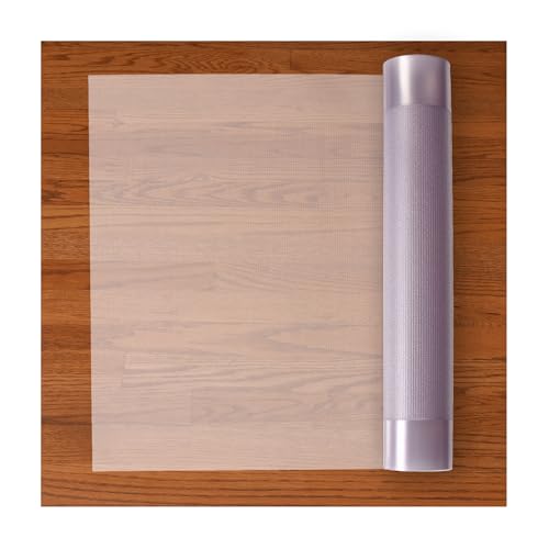 RESILIA Premium Clear Floor Protector Mat – Heavy-Duty Plastic Vinyl Covering for Hardwood, Tile, or Laminate Floors, Table, or Desk –American Modern Pattern 27" x 25' Waterproof Roll, Made in USA - size: 2'3" x 25'
