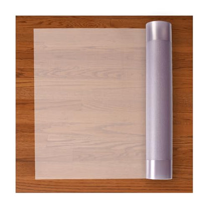 RESILIA Premium Clear Floor Protector Mat – Heavy-Duty Plastic Vinyl Covering for Hardwood, Tile, or Laminate Floors, Table, or Desk –American Modern Pattern 27" x 25' Waterproof Roll, Made in USA - size: 2'3" x 25'