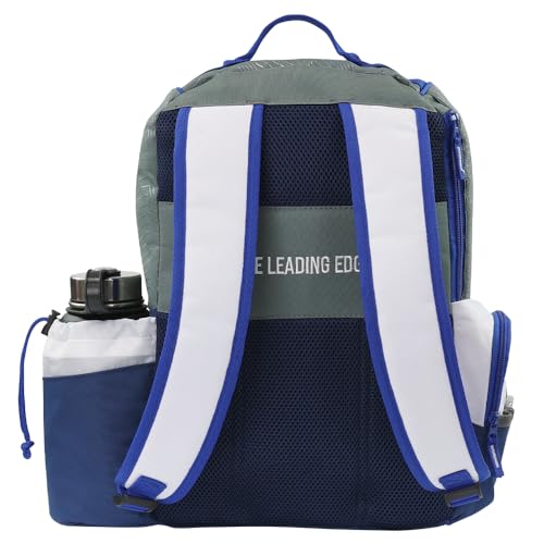 MVP Disc Sports Shuttle Disc Golf Backpack Bag (Choose Your Style and Color) - color: Light Gray/Slate Blue, style: With Velcro Side Panel