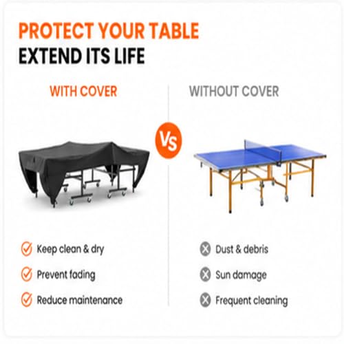 Ping Pong Table Cover for JOOLA Tour 1500 Rollaway Durable Unique Design Suitable Both Indoor And Outdoor Use And Easy To Store