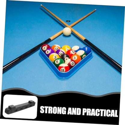 POPETPOP 4-Hole Wall-Mounted Pool Cue Rack Solid Wood Billiard Cue Holder Storage for 2 Convenient Organizer for Game Rooms and Billiard Tables