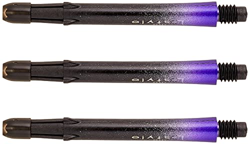 L-style L-Shaft Carbon Dart Shafts - Locked - Set of 3 - color: Black/Purple, size: Medium (330)