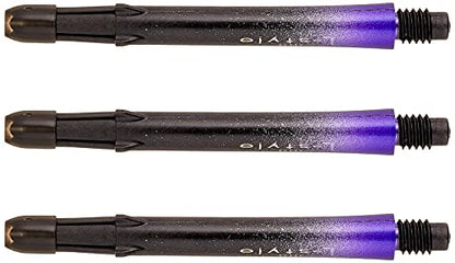 L-style L-Shaft Carbon Dart Shafts - Locked - Set of 3 - color: Black/Purple, size: Medium (330)