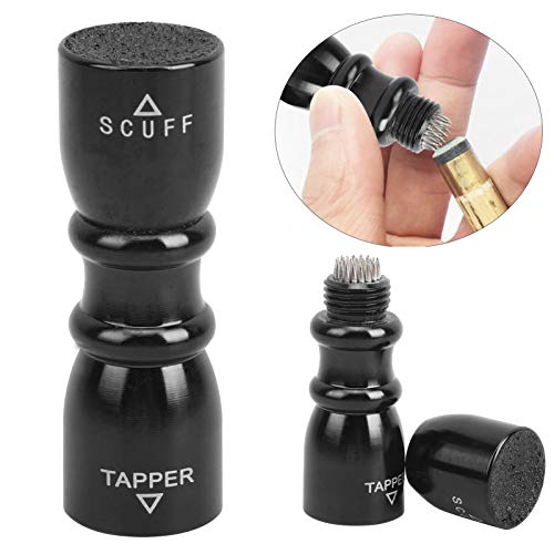 Billiard Pool Cue Tip Shaper, 3 in 1 Billiard Cue Tip Tool Pool Stick Tip Shaper Tapper Stainless Steel Repair Tool Kit(Black)