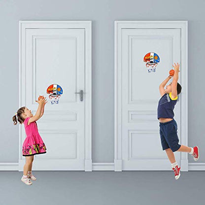 ArtCreativity Mini Basketball Game (12 Sets) Each Set Includes 1 Mini Ball, 1 Back Board Net, & Mounting Tape, Indoor Basketball Hoop for Kids, Basketball Party Favors, Best Gift for Boys and Girls