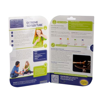 Steve Spangler Science Extreme Geyser Tube - Science Kit for Kids - Mentos & Soda Lab Experiment - Includes Tube, Candy, & Unique Spray Caps - Chemistry Magic - Classroom STEM Project - style: Extreme Geyser Tube