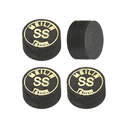 PATIKIL Pool Cue Tips Multiple Layer Pool Billiard Cue Tips Laminated Glue-on Snooker Stick Tip Billiard Accessories - size: 12mm, style: Super Soft