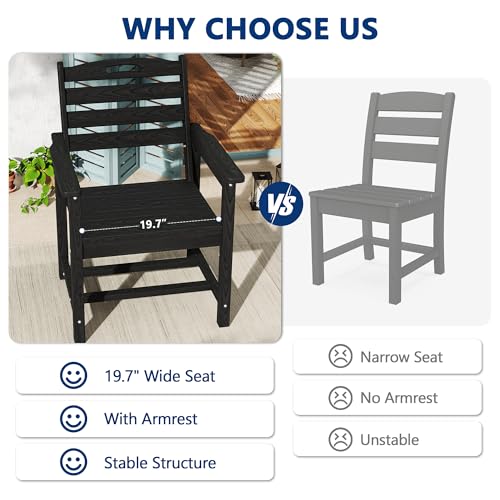 PIZZELLO 9 Pieces Outdoor Dining Set, 106" Extendable Aluminum Patio Dining Table w/ 8Pcs HDPE Patio Chairs, All Weather Outdoor Table and Chairs Sets for Backyard, Garden and Deck - size: 106"Table + 8 HDPE Chairs