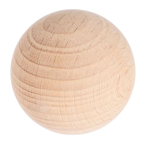 ERINGOGO Unfinished Wooden Craft Spheres Round Balls for Family Games and Backyard Fun Lightweight Replacement Croquet Balls for Outdoor Sports and Activities