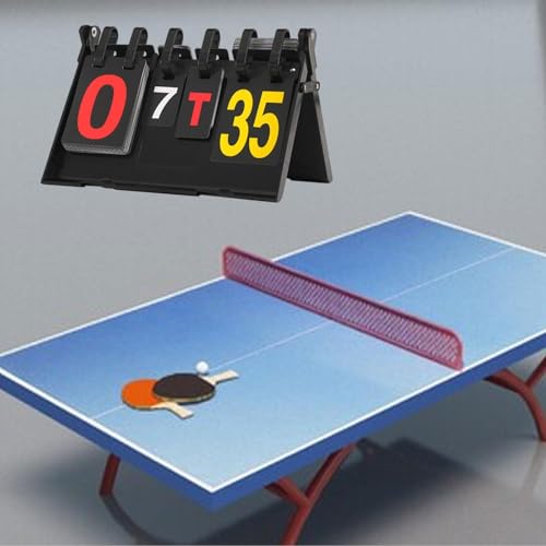 harayaa Basketball Scoreboard Tabletop Flip Match Scorekeeper Portable PVC Material Functional for Coaches Trivia Quizzes Suitable for Soccer Baseball Home