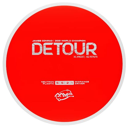 MVP Disc Sports Neutron Detour James Conrad Edition Disc Golf Midrange (Colors May Vary) - size: 165-170g