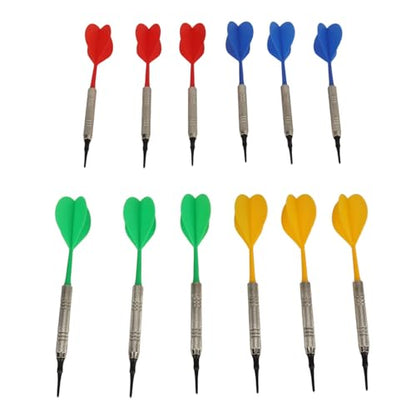 Alomejor Darts with a Soft Tip of Professional Plastic Set 12 Pieces for Internal Discs, Friendship for Beginners with Darts 100 Parts