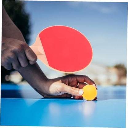 Generic Outdoor Table Tennis Set with Plastic Elastic Paddles and Bright Balls Ergonomic Grip for Comfortable Control Pong Equipment for Outdoor Games and Competitions