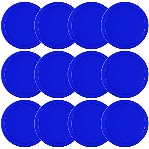Coopay 12 Pieces Home Air Hockey Pucks 2.5 Inch Heavy Replacement Pucks for Game Tables Equipment Accessories, 12 Grams - color: Blue