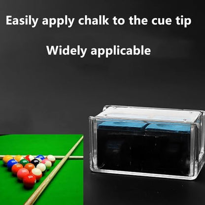 Pool Cue Chalk Holder Case, Single Billiard Chalk Storage Box Hold 2 Packs Chalk, Clear