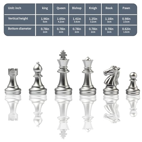 Travel Chess Set Magnetic Vikutu 9.7 Inches Portable Small Folding Chess Board (Medium) - size: Medium
