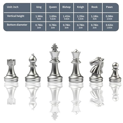 Travel Chess Set Magnetic Vikutu 9.7 Inches Portable Small Folding Chess Board (Medium) - size: Medium