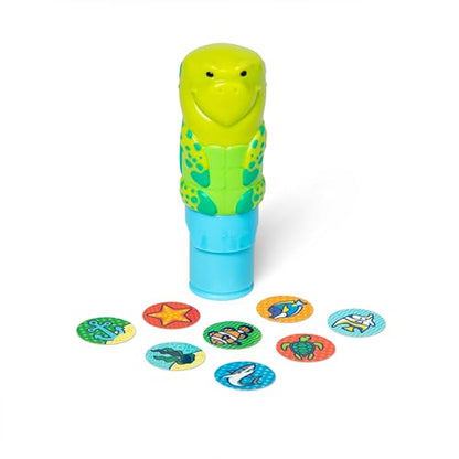 Melissa & Doug Sticker Wow!™ 24-Page Activity Pad and Sticker Stamper, 300 Stickers, Arts and Crafts Fidget Toy Collectible Character – Sea Turtle - for Kids Ages 3+ - FSC Certified - color: Sea Turtle, size: Single