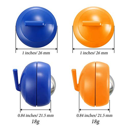 8 Pieces Mini Shuffleboard Pucks Tabletop Curling Game Pucks Replacement Shuffleboard Rollers Sliding Bead Games for Adults (Blue, Orange)