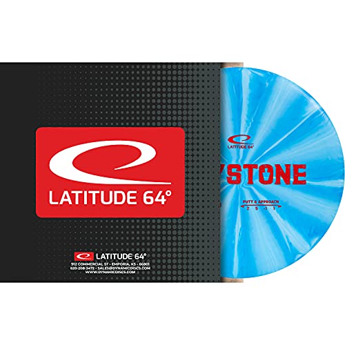 Latitude 64 Retro Burst Keystone Disc Golf Putter, Interactive Family Outdoor Games, Men and Women Frisbee Golf Putt & Approach Disc, 175g+, Stamp Shade of Disc Color & Burst Pattern May Vary - color: Blue