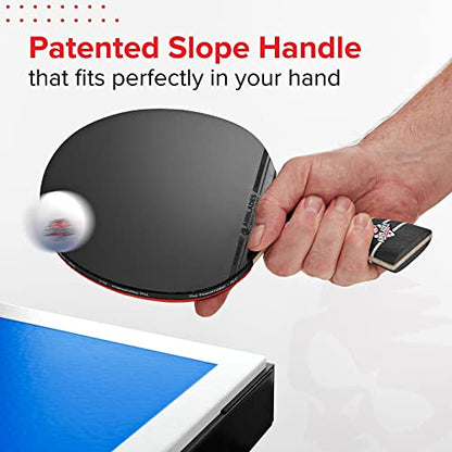 The Peace Maker ALC - Professional Ping Pong Paddle - Carbon Fiber Table Tennis Racket Producing Maximum Spin & Control for All Levels - Hard Carry Case & Ergonomic Handle. - style: Mens