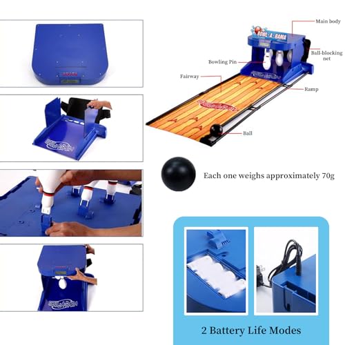 Indoor Bowling Ball Set Bowling Home Bowling Alleys, Family Bowling Game, Electronic Bowling Alley Game with Automatic Reset, for Children and Adults 2M - size: 2M