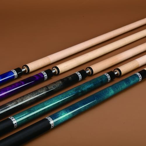 Canadian Maple Pool Cue Stick Set, 58 inch 18oz 19oz 20oz 21oz Billiard House Bar Pool Stick, 12.5mm Tip Billiard Cue for Beginner, Commercial and Home Entertainment - color: 12.5mm Purple